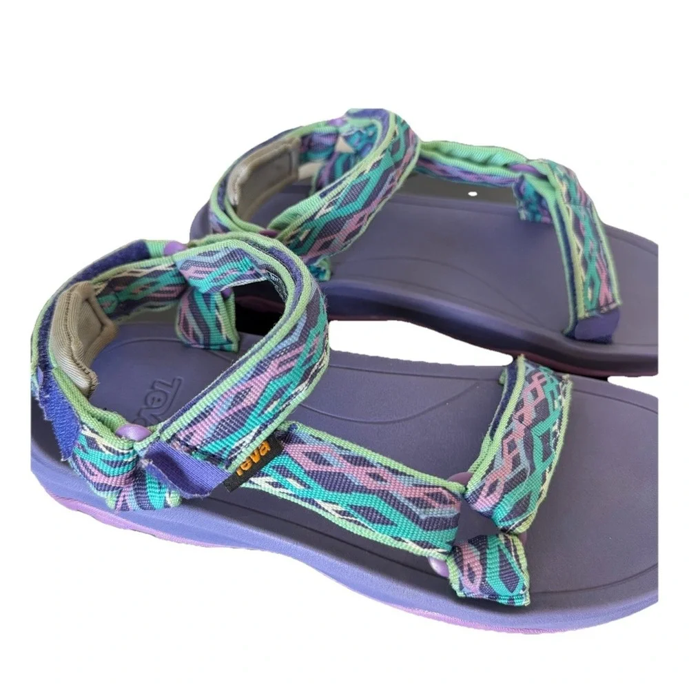 TEVA Big Kids Hurricane XLT Girls Size 7 Delmar Sea Glass Purple Sandals